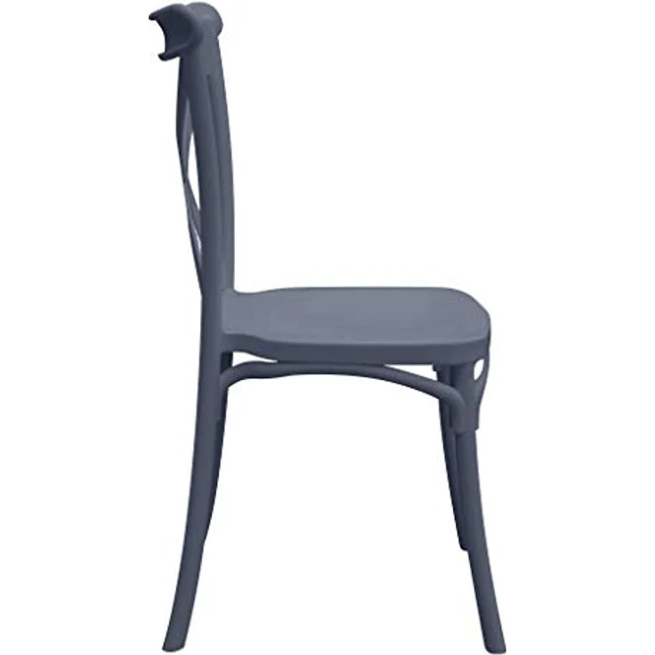 GARDENIA Country Stuhl aus Kunstharz, Vintage, Schwarz, 2 Stühle – Bild 6