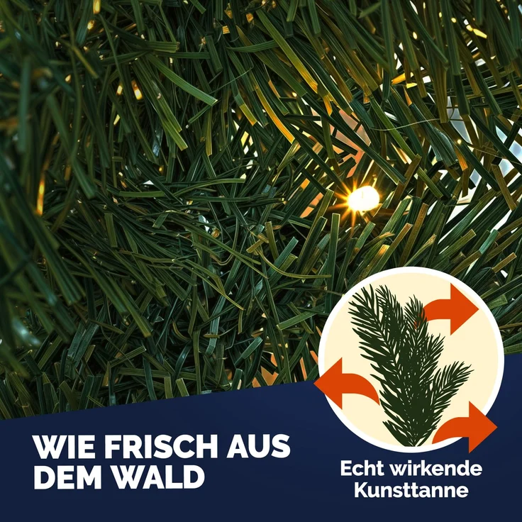 Casaria Weihnachtsgirlande 5m 80 LED inkl. Deko Outdoor Girlande Weihnachten Tannengirlande Außen Weihnachtsdeko – Bild 5