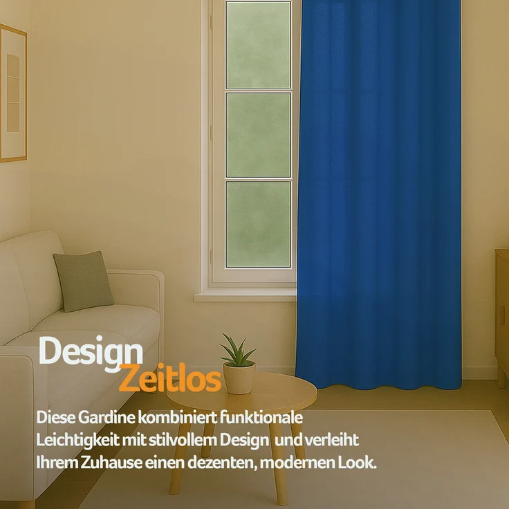 Bestlivings Blickdichte, Gardine mit Ösen, in vielen Größen und Farben Blau 140x245 cm – Bild 8