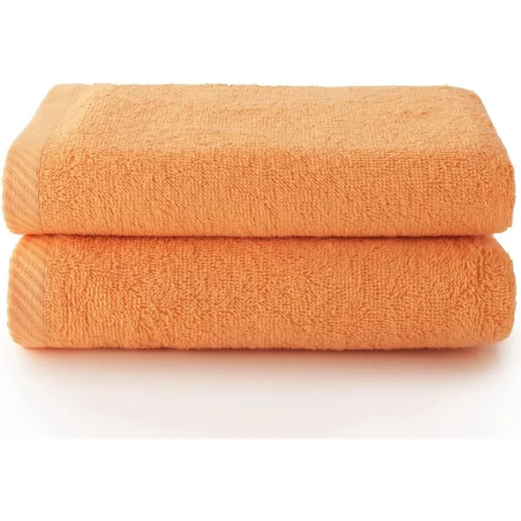 Top Towel - Plus - Große Badetücher - Badezimmerhandtücher - 2 Hand- oder Waschbeckenhandtücher - 50x100 cm - 100 % Baumwolle - Papaya