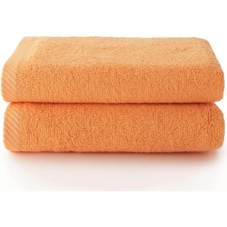 Top Towel - Plus - Große Badetücher - Badezimmerhandtücher - 2 Hand- oder Waschbeckenhandtücher - 50x100 cm - 100 % Baumwolle - Papaya