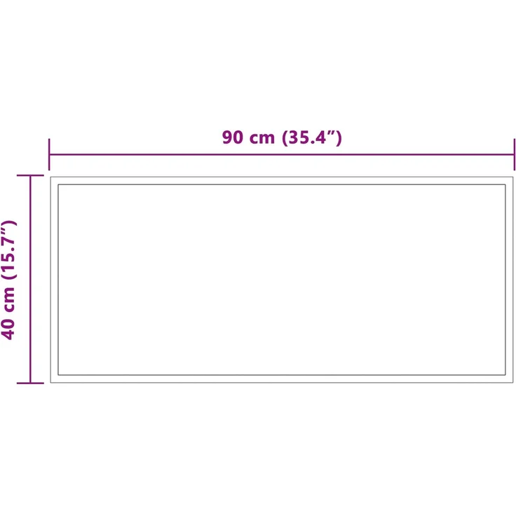 vidaXL LED-Badezimmerspiegel Transparent 90 x 40 cm Gehärtetes Glas 42045819 – Bild 5