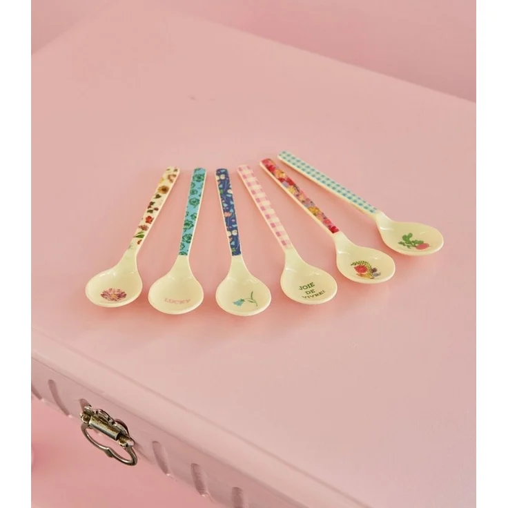 rice Kaffeelöffel Rice Kaffee Melaminlöffel Löffel La Joie de Vivre Print 6er Set – Bild 2