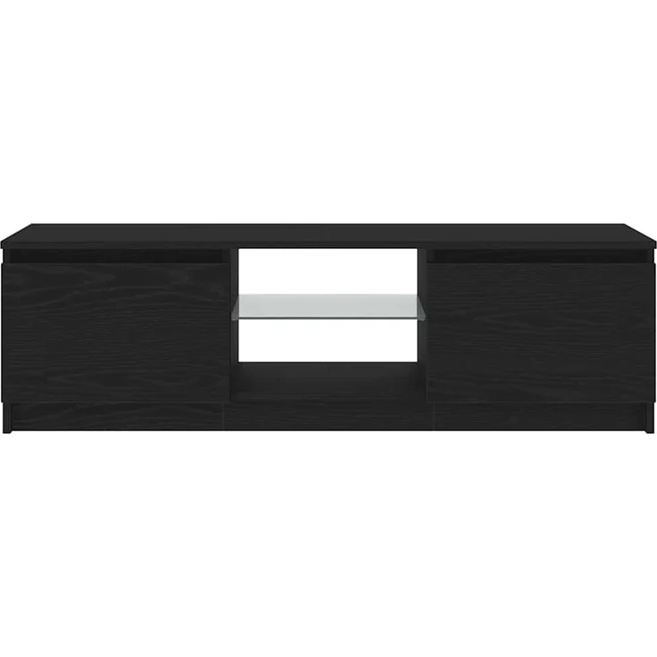 vidaXL TV-Schrank mit LED-Leuchten Schwarz Eichen-Optik 120x30x36 cm 862034 – Bild 6