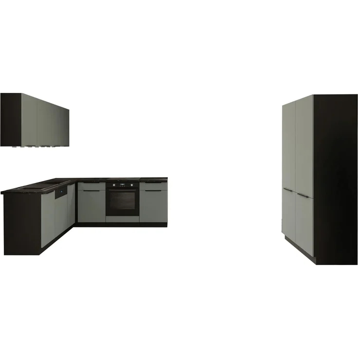 Winkelküche ARIA K-BL ECKE 1 - 215 x 220 + 120 cm Anti Fingerprint Küchenzeile Küchenblock Singleküche Einbauküche Küche Eckküche – Bild 17