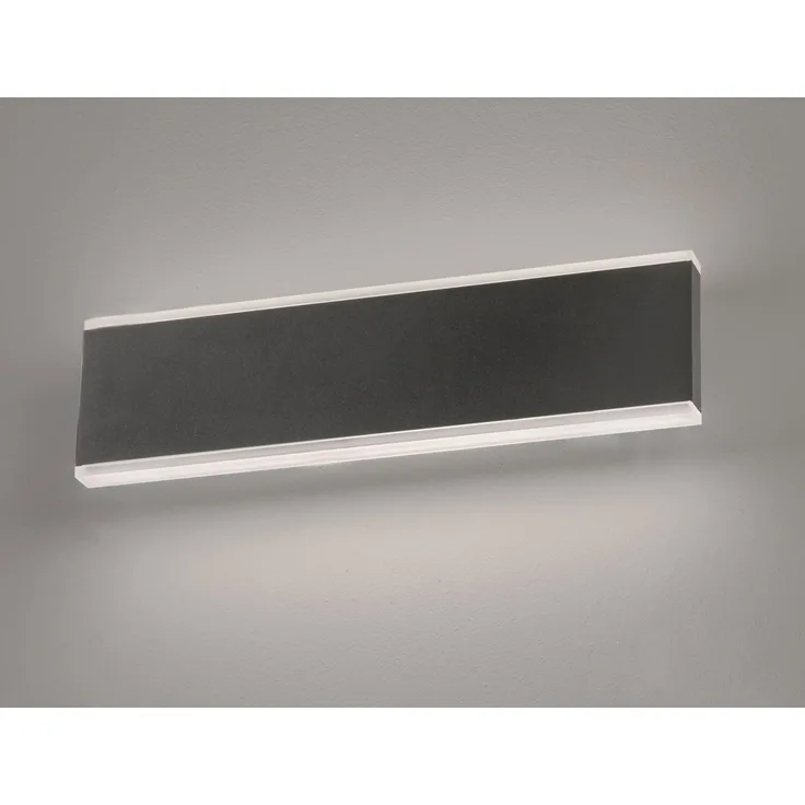 Fischer & Honsel 30534 LED Wandleuchte Muur sandschwarz 31cm 2700K