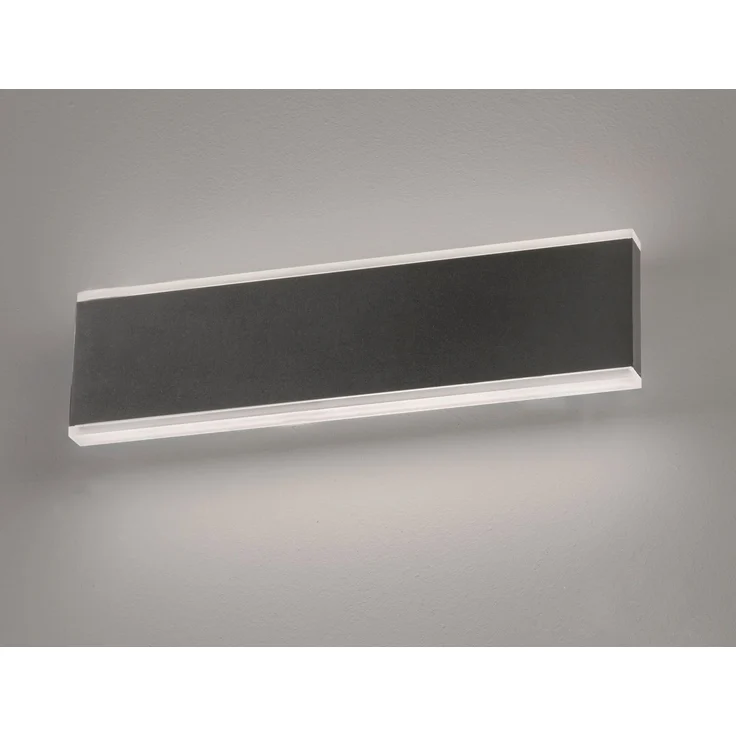 Fischer & Honsel 30534 LED Wandleuchte Muur sandschwarz 31cm 2700K