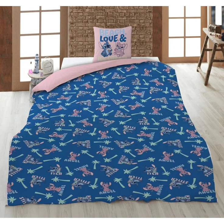 Disney Lilo & Stitch Bettwäsche Set Beach Days 135x200cm/80x80cm – Bild 4