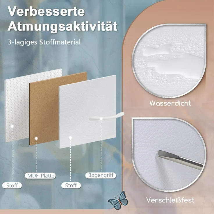 DUMOS Bürostuhl Bürostuhl aus PU Leder Office Chair Ergonomisch gestaltet, Verstellbare Armlehnen,Höhenverstellbar,Verstellbare Rückenlehne – Bild 5