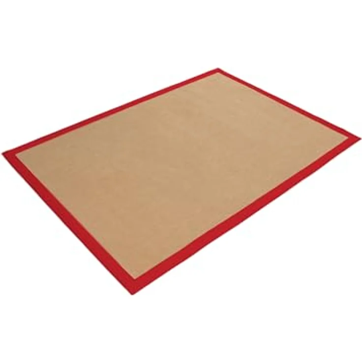 carpetfine Sisalteppich Sisal, rechteckig, Höhe: 5 mm, mit farbiger Bordüre, Anti Rutsch Rückseite – Bild 6
