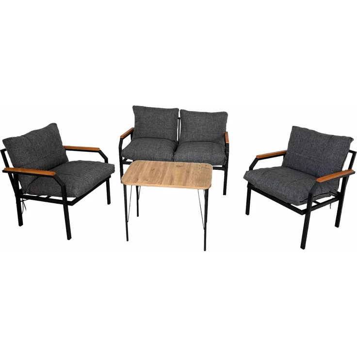 Skye Decor 'Alya - Grey' Garten-Lounge-Set, Grau, 120 x 70 x 61 cm – Bild 3