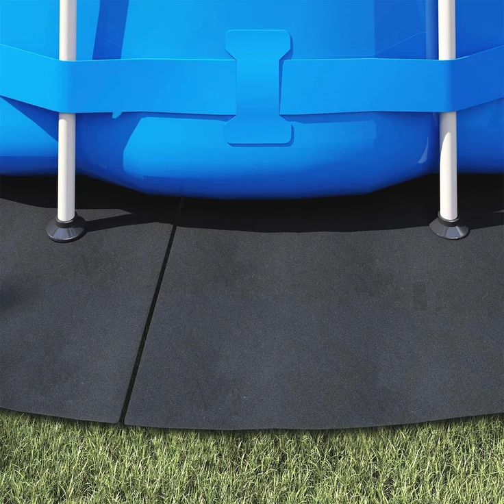 vidaXL Bodenfolie für Pools Ø 428 cm (2 mm) Rund Vliesstoff Schwarz 42009116 – Bild 4