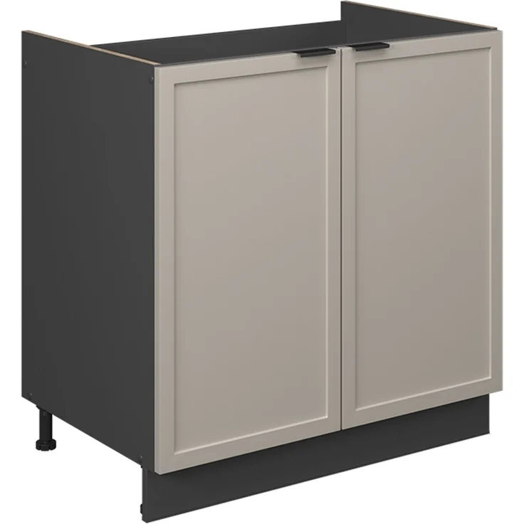 Spülenunterschrank Fame-Line GrauBeige 80 cm ohne Arbeitsplatte Vicco – Bild 1