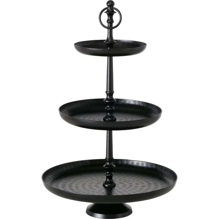 Etagere 53 cm / Noorwijk, Aluminium, Schwarz