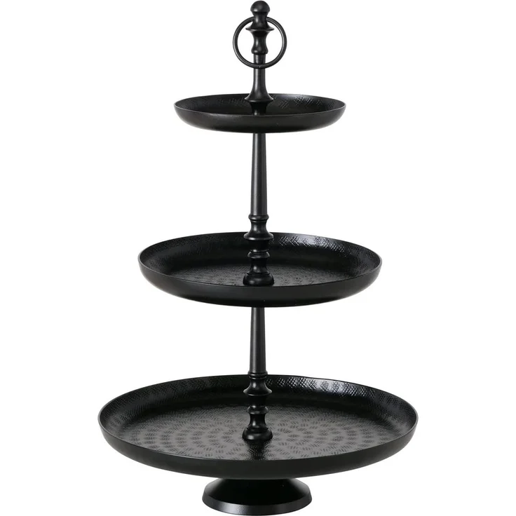 Etagere 53 cm / Noorwijk, Aluminium, Schwarz – Bild 1