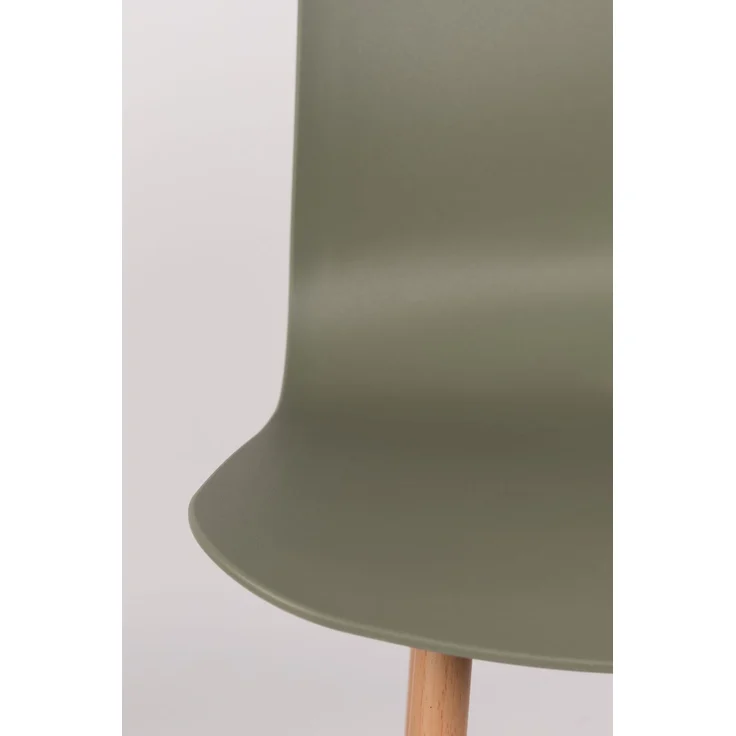 Esszimmerstuhl Leon im 2er-Set, Grün mit Kunststoffschale 44,5x49x80 cm – Bild 10