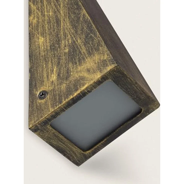 LEDKIA Wandleuchte Außen Ruzafa, Metall und Glas, schwarz, GU10 Sockel, 14 cm hoch – Bild 2