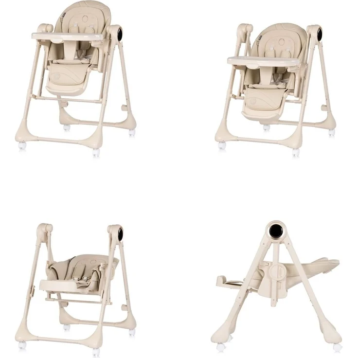Chipolino Hochstuhl Master Class 2 in 1 elektrisch Babyschaukel Fernbedienung beige – Bild 2