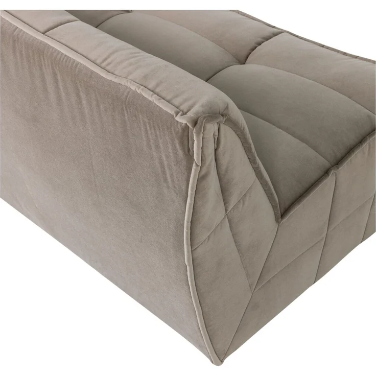 3-Sitzer Sofa Cluster - Samt Taupe – Bild 4