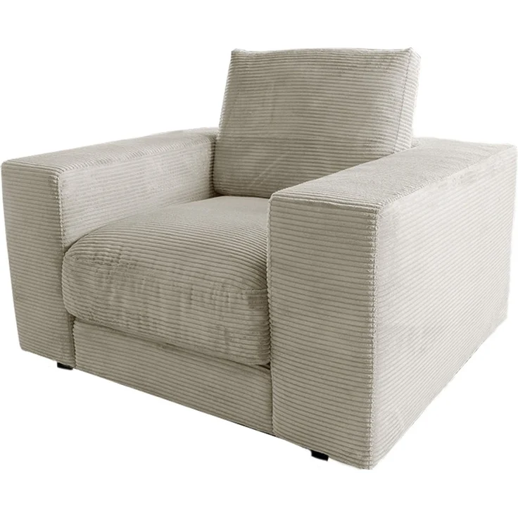 KAWOLA Sessel MADELINE Cord cremeweiß 88 x 106 x 119 cm – Bild 3