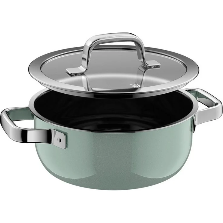 WMF Bratentopf Fusiontec Mineral Pro, Bratentopf mit Decke, 20 cm, Eucalyptus Haze, (Set, 1-tlg), mit Glasdeckel. Spülmaschinengeeigneter Topf – Bild 2