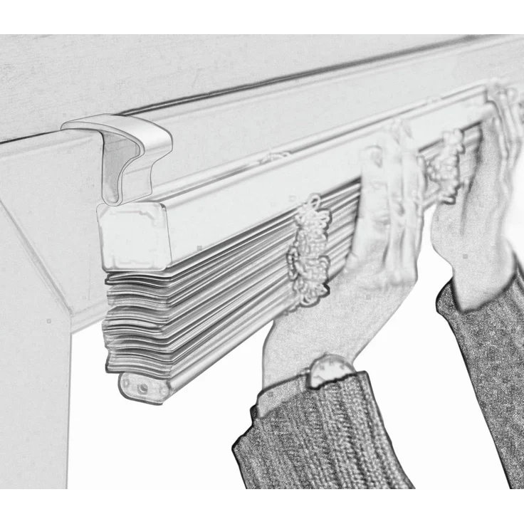 Deco Company Alu-Jalousie ohne Bohren, Zum Klemmen, Inkl. Klemmträgern, Sichtschutz, Lichtschutz, Blendschutz, Aluminium-Jalousie, Silber, 90 x 220 cm – Bild 10