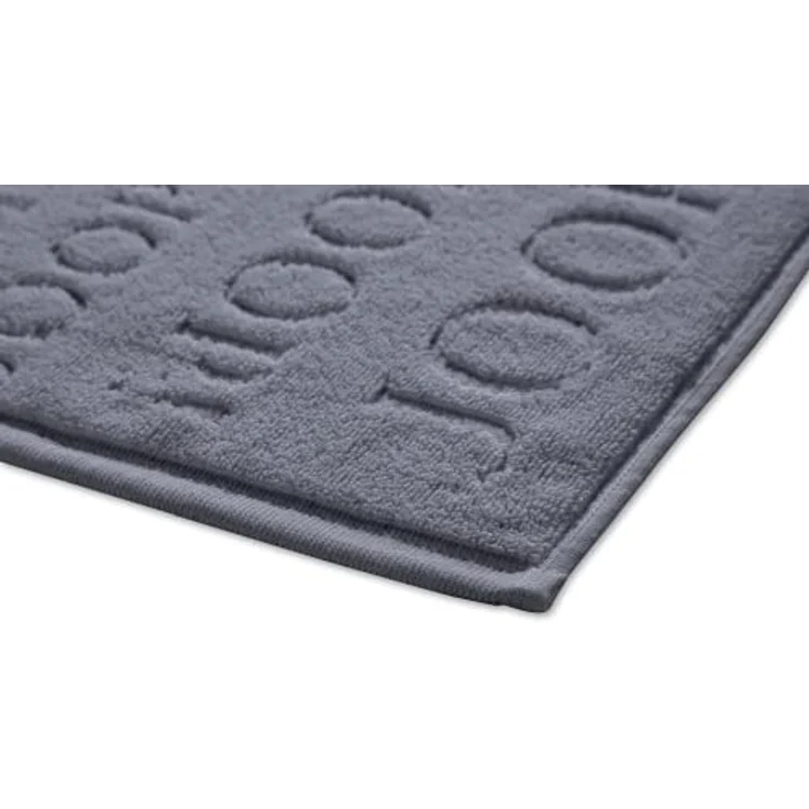 JOOP! Badematte Repeat 74, 100% Baumwolle, saugfähig und pflegeleicht, light anthrazit – Bild 2