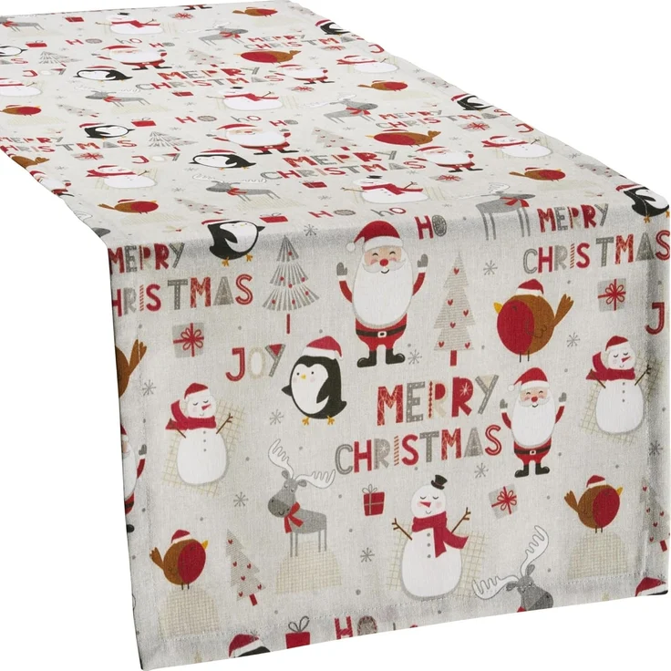 Erwin Müller Tischdecke Tischläufer "Merry Christmas", Motiv – Bild 1