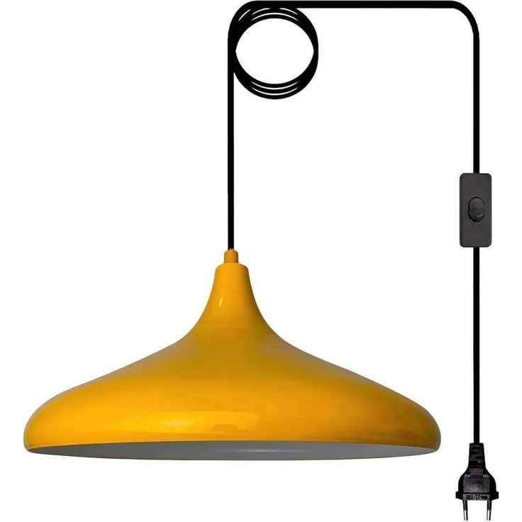 Bamyum Pendelleuchte Champion Pendelleuchte mit Stecker 35 cm, Metall mit 450 cm Kabel, ohne Leuchtmittel – Bild 5