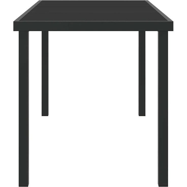 vidaXL Gartentisch Schwarz 140 x 70 x 73 cm Metall 42010313 – Bild 6