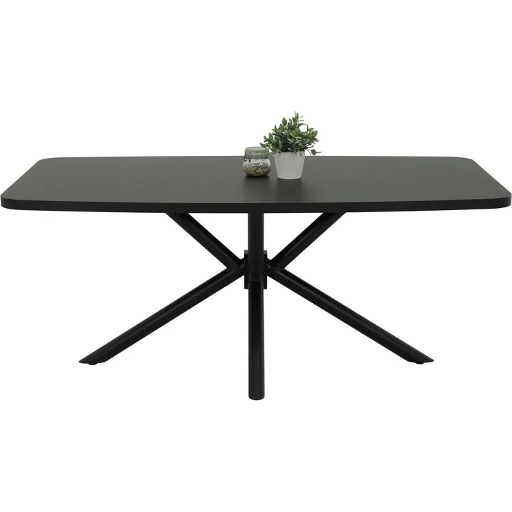 HELA Esstisch JANA (1-St), ABS-Kante, Melamin, bootsförmig, aufgedoppelt, Breite 180 cm