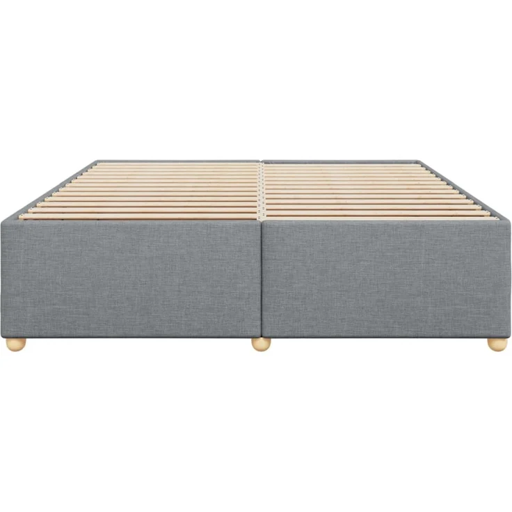 vidaXL Bettgestell ohne Matratze Hellgrau 180x200 cm Stoff 3284750 – Bild 4