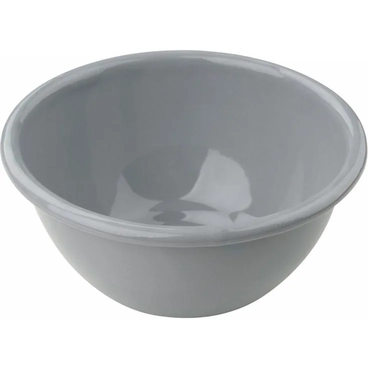 Fackelmann Schüssel Breakfast klein, Schale, Küchenschale, Emaille, grau, 13x7 cm, 47174