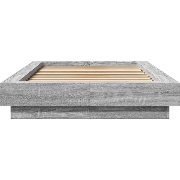 vidaXL Bettgestell Grau Sonoma 90x200 cm Holzwerkstoff 3281215 – Bild 4