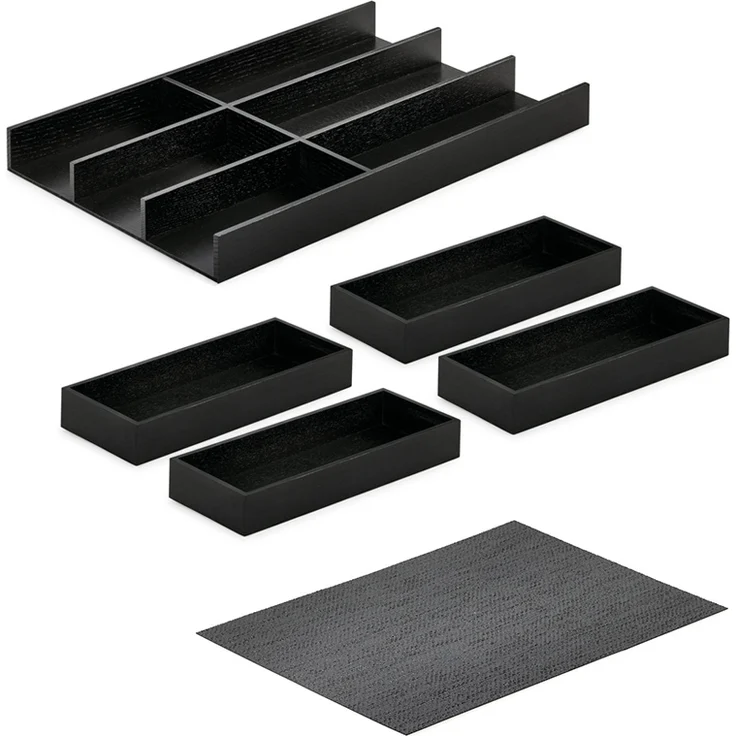 Modify Besteckeinsatz Set 800/900, Esche schwarz / Besteckkasten-Set Holz – Bild 1
