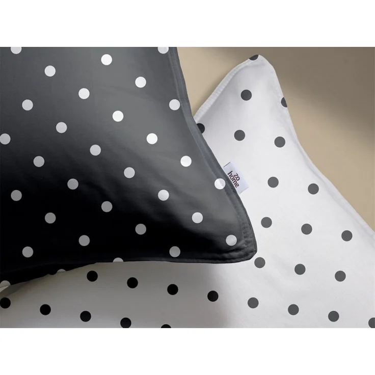 Zo! Home Cotton Bettwäsche 155x220 Punta di Cotone Pewter Grey Punkte anthrazit – Bild 6