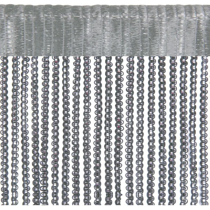Fadenvorhang Lurex- Optik Fadengardine mit Stangendurchzug Türvorhang, attraktiv und modern in vielen verschiedenen Ausführungen erhältlich Anthrazit 90x200cm – Bild 3