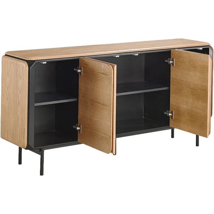KAWOLA Sideboard AVRIL 4 Türen Eiche braun 87 x 40 x 181 cm – Bild 5