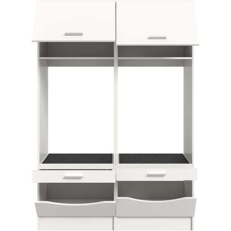 Waschmaschienenumbau Set (B/H/T: 133x195x68 cm) in weiß Nachbildung – Bild 3