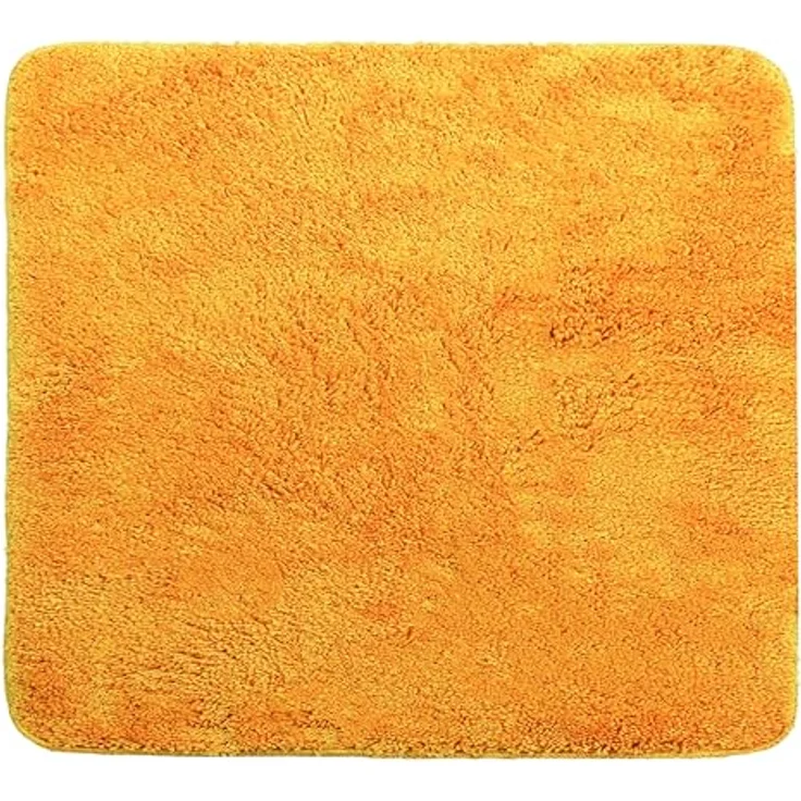 Brandsseller Badezimmerteppich 50x50 cm Badvorleger Badematte Badteppich quadratisch Chenille rutschfest saugstark maschinenwaschbar - Orange – Bild 2