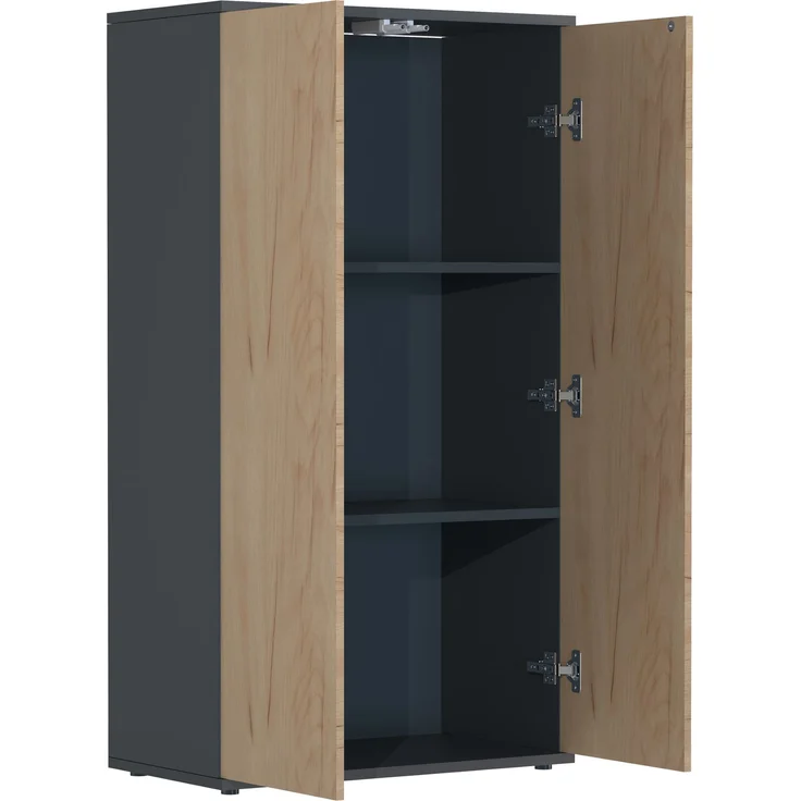 VCM Kommode & Sideboard Dalosa 918324 Anthrazit / Honig-Eiche H. 108 x B. 60 x T. 32 cm – Bild 2