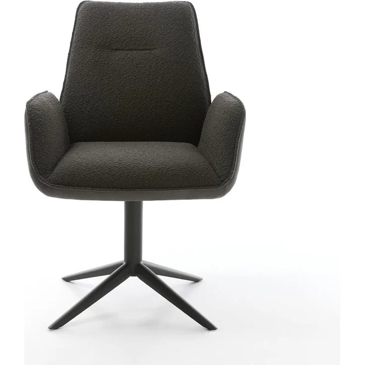 Drehstuhl Zoa-Flex Materialmix Schwarz Fußkreuz Schwarz 360° drehbar Wippfunktion Taschenfederkern – Bild 4