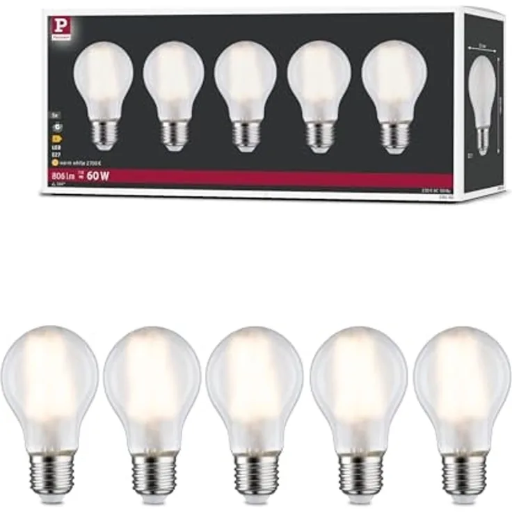 Paulmann 290. 90 Filament 230V LED Birne 5x806lm 5x7W 2700K Matt