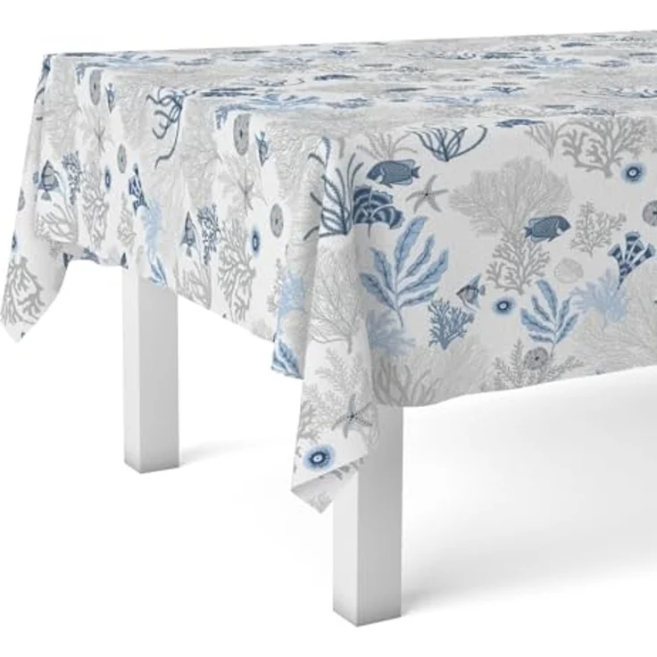 Wachstuch-Tischdecke, Reef, Blau, 240x140 cm – Bild 2