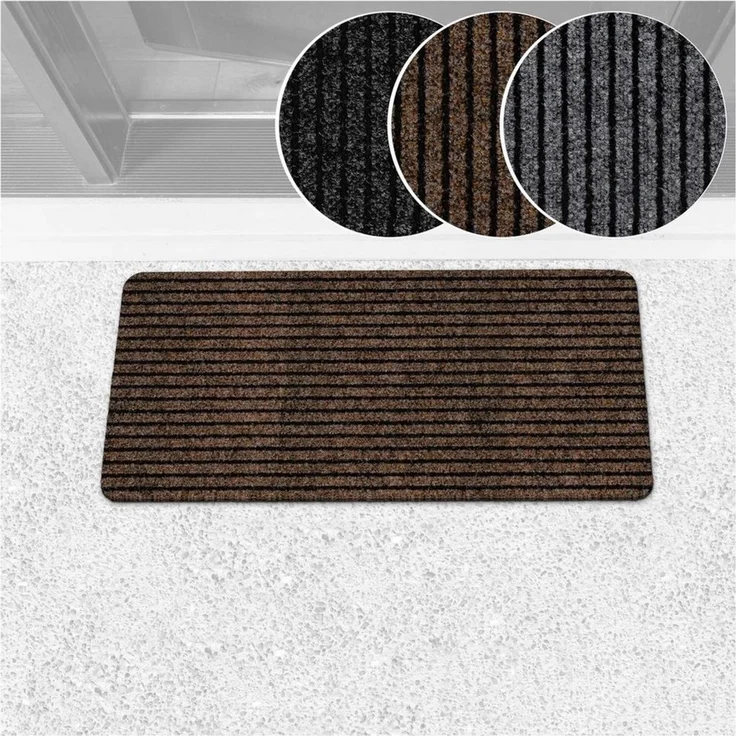 ANRO Fußmatte Türvorleger Schmutzfangmatte MiSCHA, eckig, Höhe: 8 mm, Robust-Weich Größe 50x100 cm – Bild 1