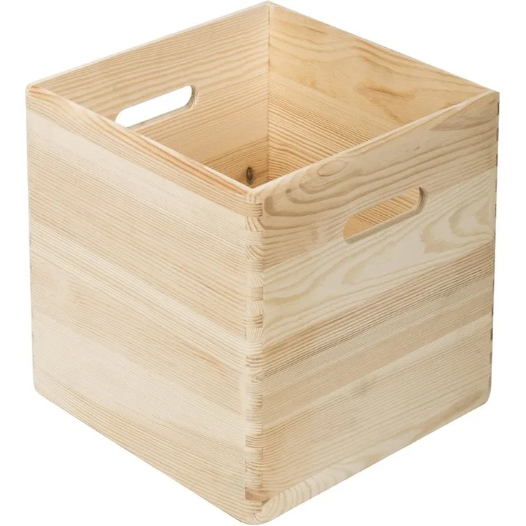 Calicosy Würfel aus massivem Kiefernholz - L30 x H30 cm - Helles Holz
