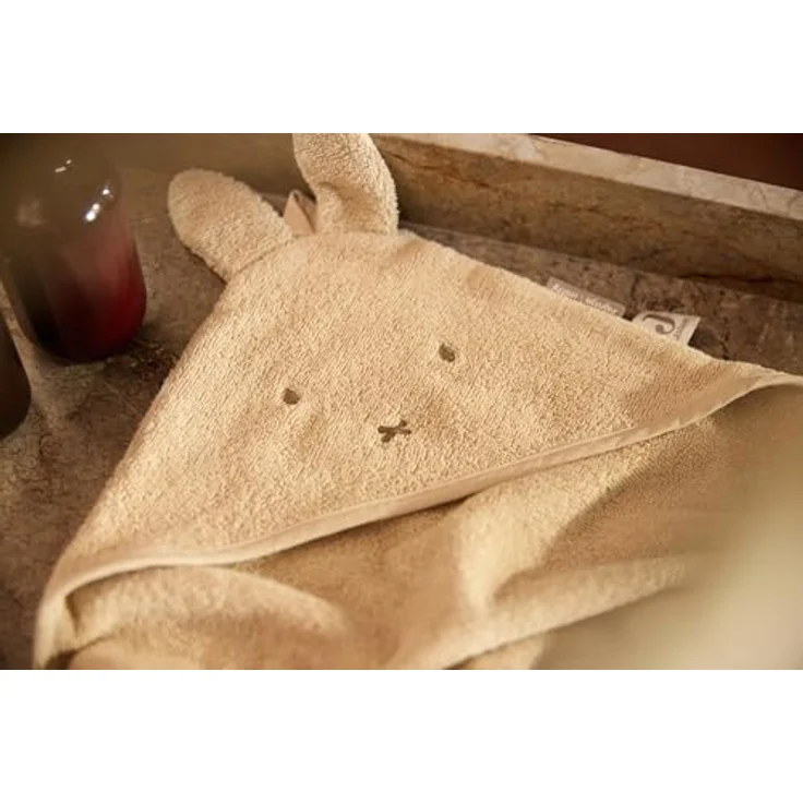 Jollein Kapuzenhandtuch Baby – Miffy/Warm Sand – 75x75 cm – 100% Baumwolle – Frottee – OEKO-TEX Zertifiziert – Baby Handtuch Kapuze – Kapuzenhandtuch Kinder für Mädchen und Jungen – Bild 7