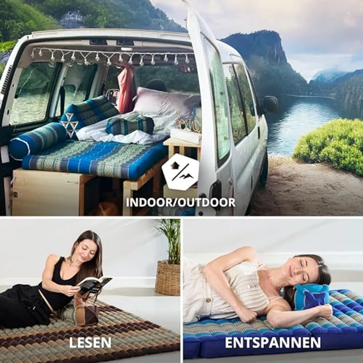 livasia Nackenstützkissen Papayakissen, vegan und handgefertigt, Ø 13x43cm, Kapok – Bild 4