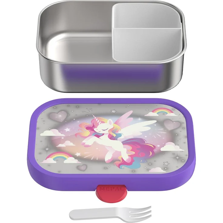 Mepal CAMPUS Edelstahl-Brotdose mit Gabel - Unicorn Glow – Bild 2