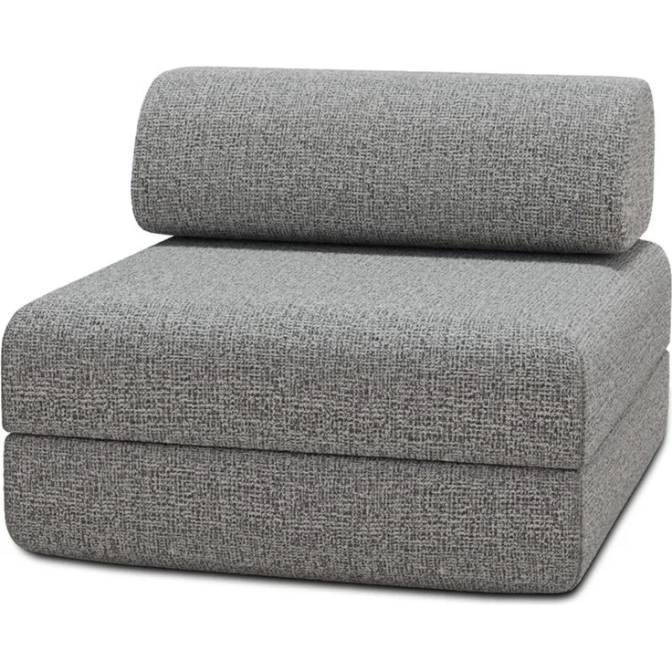 Verwandlungssessel aus grauem Tweed
